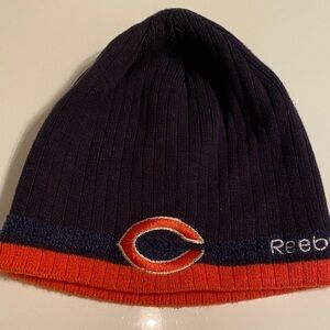 NFL Chicago Bears Reebok Dark Blue and Orange Knit Hat Beanie Go Bears!